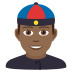 👲🏾 person with skullcap: medium-dark skin tone display on JoyPixels